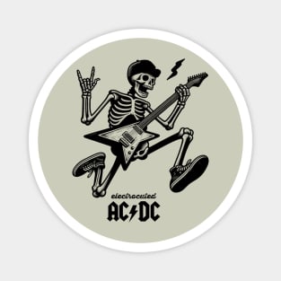 tshirt mug, sticker, print,  Angus Young "electrocuted AC/DC" Magnet